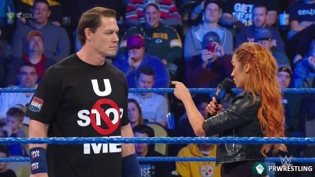 Video: Becky Lynch le hace frente a John Cena