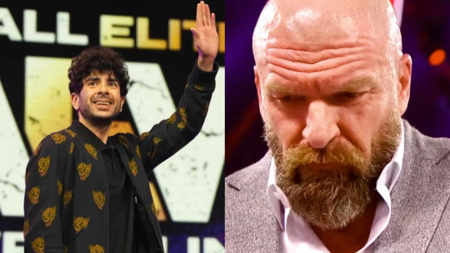 Tony Khan de AEW y Trile H de la WWE