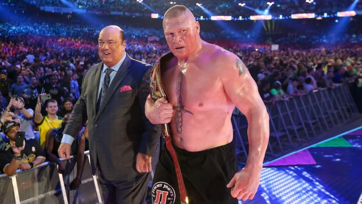 Heyman y Lesnar