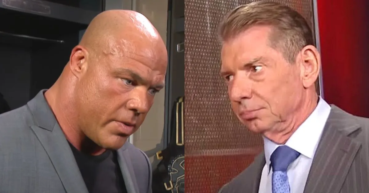 Kurt Angle y Vince McMahon