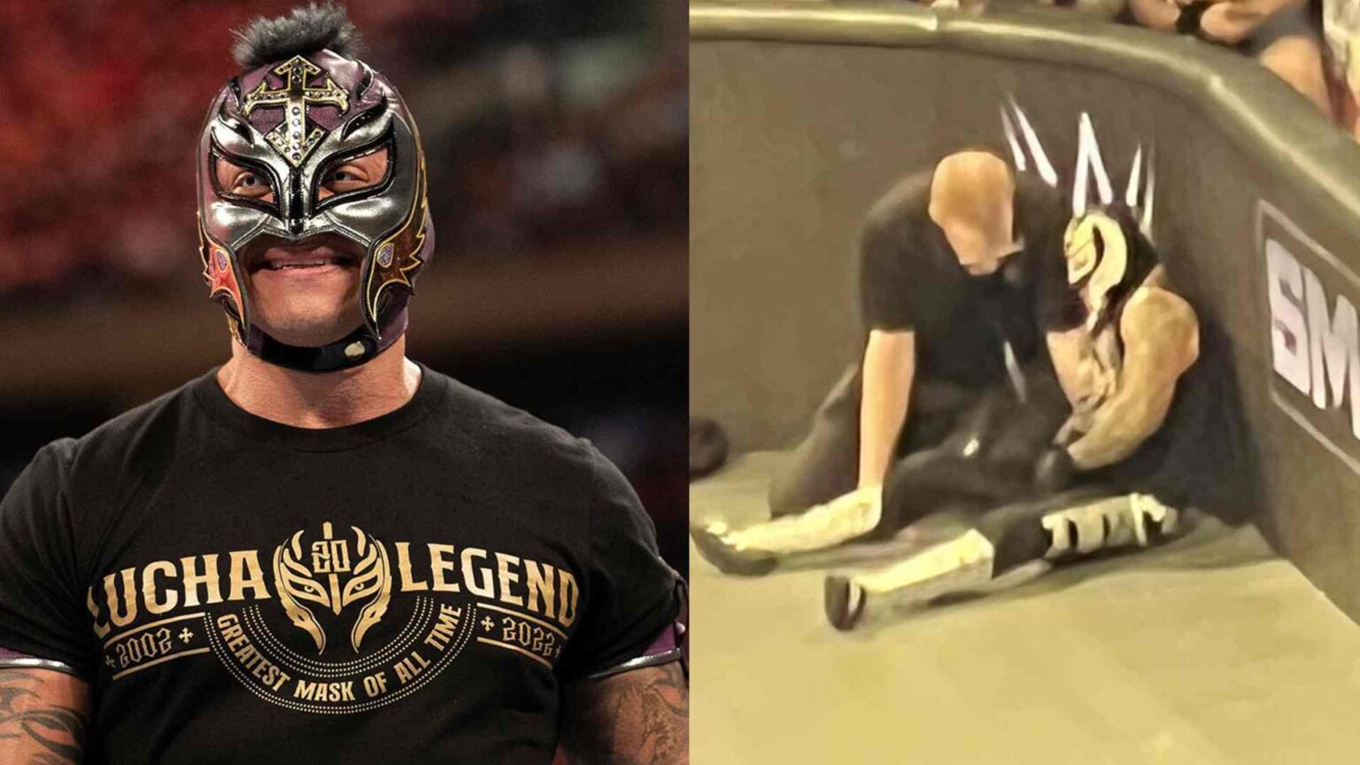Rey Mysterio parece sufrir una lesión en WWE SmackDown antes de WrestleMania Rey mysterio