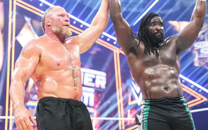 La verdadera razón por la que el combate entre Brock Lesnar y Oba Femi cerró WWE SummerSlam el sábado Lesnar y Oba