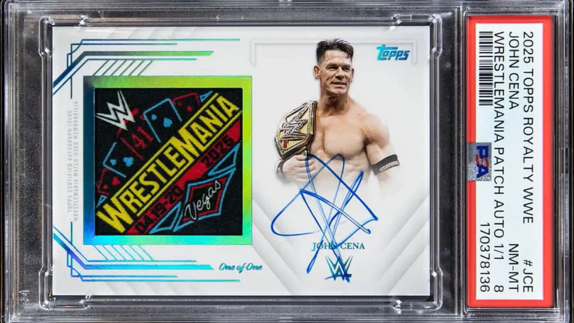 Tarjeta de estrella de WWE se vende por $329,400 y rompe récord histórico Cena Card
