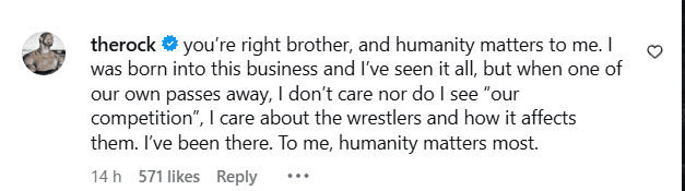 Respuesta de The Rock